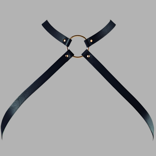 SCHMUCK - INDISCRETS BLACK MAZE GEKREUZTES BRUSTGESCHIRR