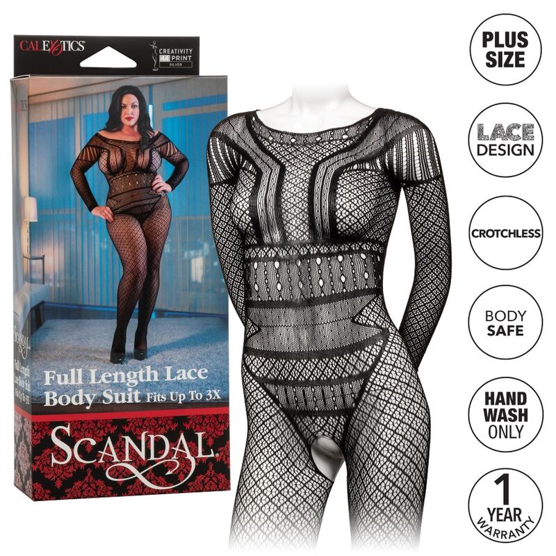 CALEXOTICS – SPITZEN-Bodysuit in Übergröße