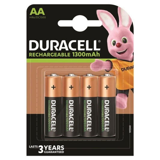 DURACELL - WIEDERAUFLADBARE BATTERIE HR6 AA 1300 mAh 4 EINHEIT?