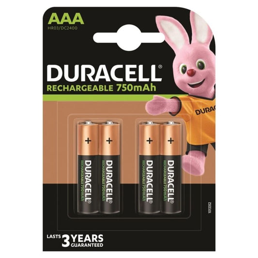 DURACELL - WIEDERAUFLADBARE BATTERIE HR03 AAA 750 mAh 4 EINHEIT?