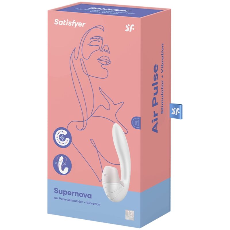 SATISFYER – SUPERNOVA LUFTPULSSTIMULATOR UND VIBRATION WEISS