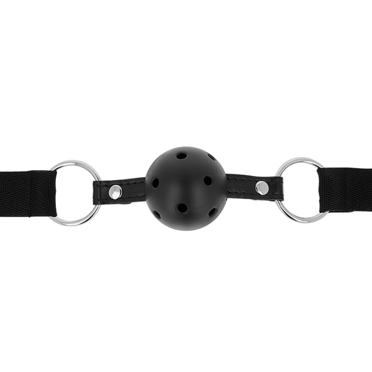 OHMAMA FETISH BALL GAG ATMUNGSAKTIV AUS SCHWARZEM STOFF