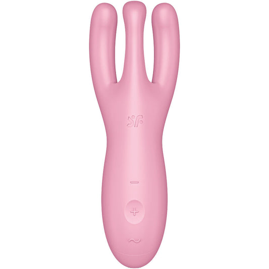 SATISFYER - APPLICATION VIBRATEUR THREESOME 4 BLEU