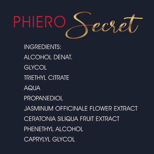 500 KOSMETIK – PHIERO SECRET NATÜRLICHE GERUCHSFREI KOMBINATION WEIBLICHER SEXUELLER HORMONE 15 ML