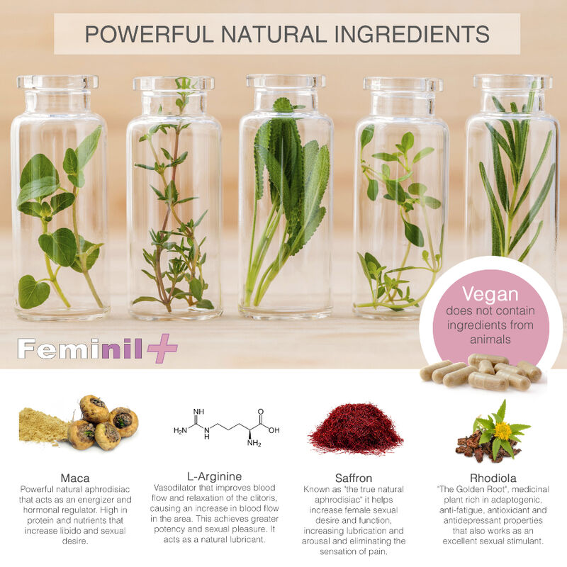 500 KOSMETIK – FEMINIL+ VERBESSERUNG DER WEIBLICHEN SEXUELLEN LIBIDO – 30 KAPSELN