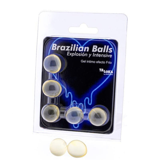 TALOKA – 5 BRASILIANISCHE BÄLLE MIT AUFREGENDEM GEL-KÄLTE- UND VIBRATIONSEFFEKT