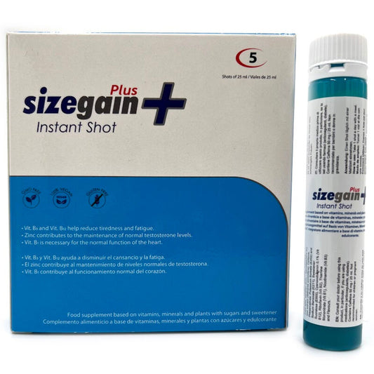 500 KOSMETIK - SIZEGAIN PLUS INSTANT SHOT MALE ENERGIZER 5 EINHEITEN