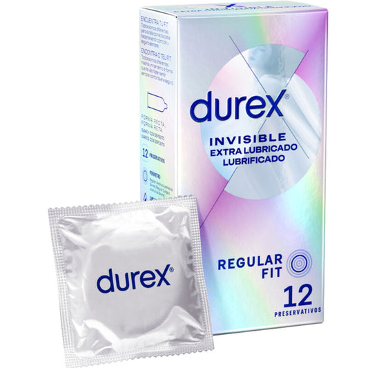 DUREX – UNSICHTBARES EXTRA GESCHMIERTES 12 EINHEITEN