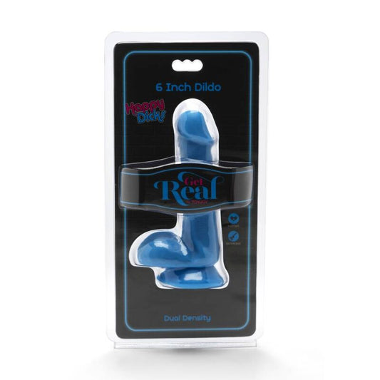 WERDEN SIE REAL - HAPPY DICKS 12 CM BLAUER KUGELDILDO
