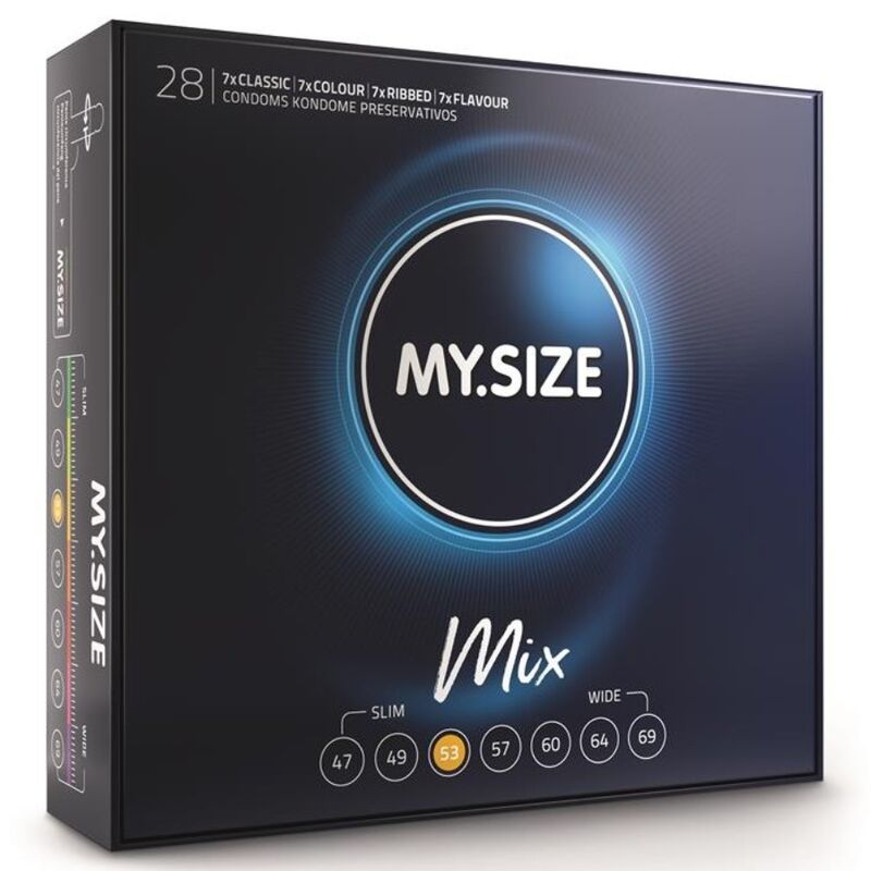 MEINE GRÖSSE - MIX-KONDOME 53 MM 28 EINHEITEN