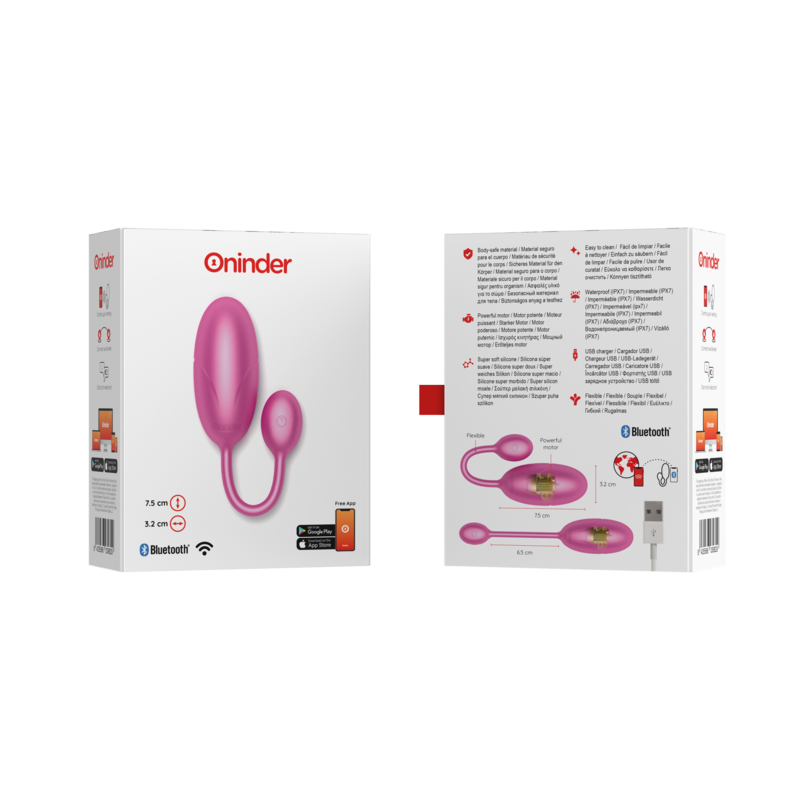 ONINDER - TOKYO ROSA VIBRATIONSEI 7,5 X 3,2 CM KOSTENLOSE ANWENDUNG