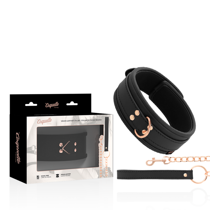 COQUETTE CHIC DESIRE – AUSGEZEICHNETE HALSKETTE AUS VEGANEM LEDER MIT ARMBAND UND NEOPRENFUTTER