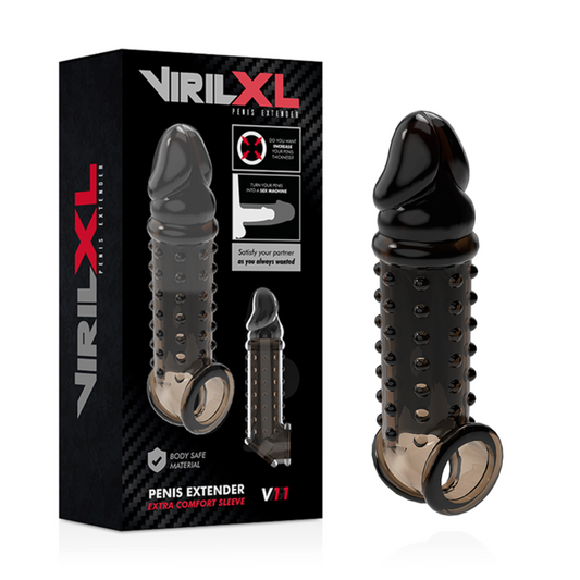VIRILXL - V11 SCHWARZE PENISVERLÄNGERUNG UND HÜLLE