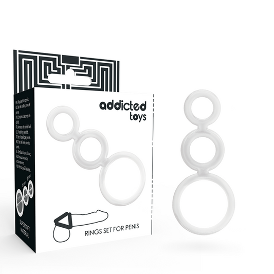 ADDICTED TOYS – TRANSPARENTES PENISRING-SET