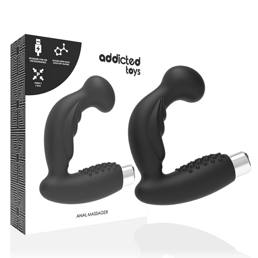ADDICTED TOYS – WIEDERAUFLADBARER PROSTATIKVIBRATOR MODELL 3 – SCHWARZ