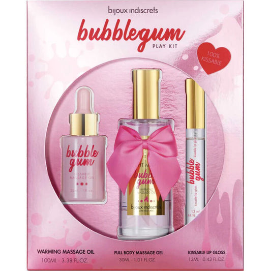 SCHMUCK – INDISCRETS BUBBLEGUM SPIELSET MIT ÖL, GEL UND LIPGLOSS
