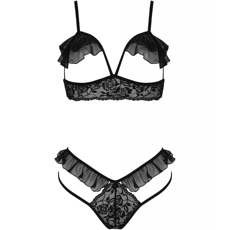 PASSION – ZWEITEILIGES DOLLY-SET SCHWARZ S/M