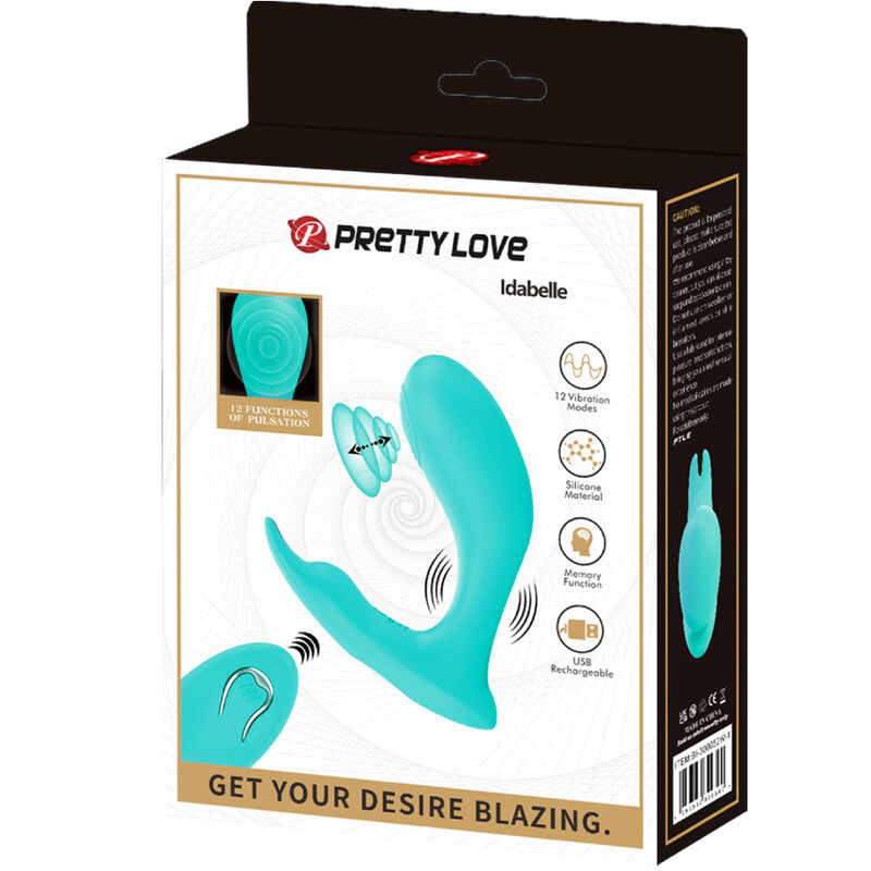 PRETTY LOVE – VIBRATIONS- UND PULSATIONSFERNBEDIENUNG IDABELLE BLAU
