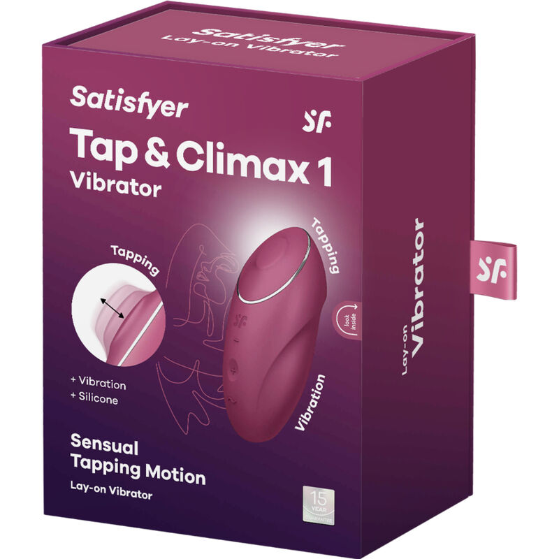 SATISFYER - TAP & CLIMAX 1 ROTER AUFLEGVIBRATOR