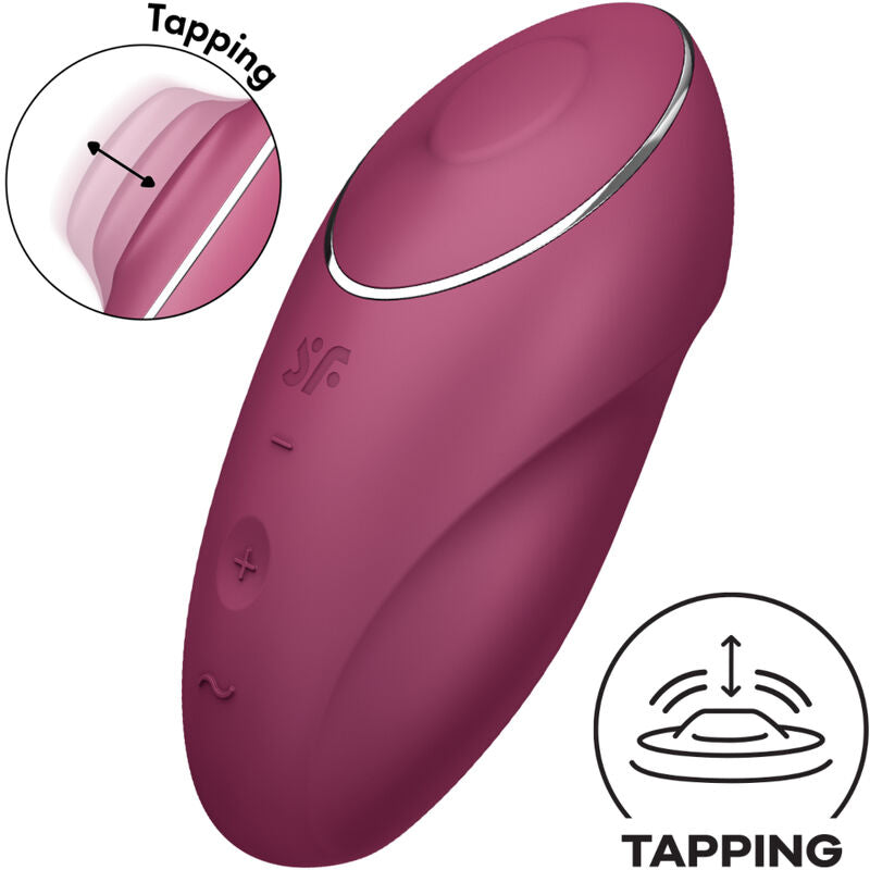 SATISFYER - TAP & CLIMAX 1 ROTER AUFLEGVIBRATOR