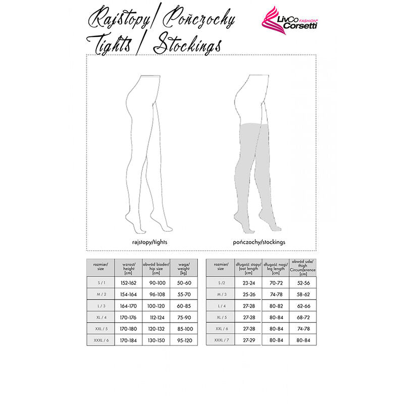 LIVCO CORSETTI FASHION - LAMEAN LC XG044 SCHWARZ EINE GRÖSSE