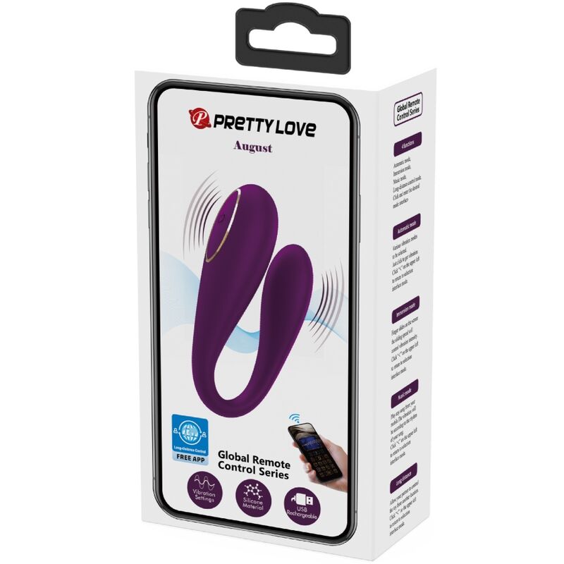 PRETTY LOVE - AUGUST GLOBAL DISTANCE DOUBLE PLEASURE VIBRATOR