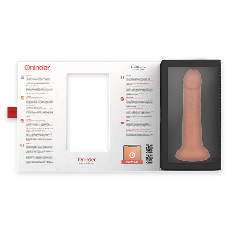 ONINDER - KLEINER DILDO-VIBRATOR BOGOTÁ 9 GESCHWINDIGKEITEN NATÜRLICH 17,5 CM -O- 4 CM - KOSTENLOSE ANWENDUNG