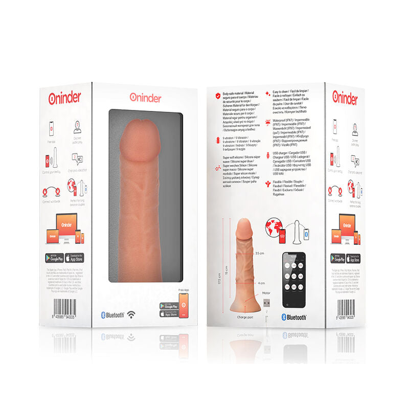 ONINDER - KLEINER DILDO-VIBRATOR BOGOTÁ 9 GESCHWINDIGKEITEN NATÜRLICH 17,5 CM -O- 4 CM - KOSTENLOSE ANWENDUNG