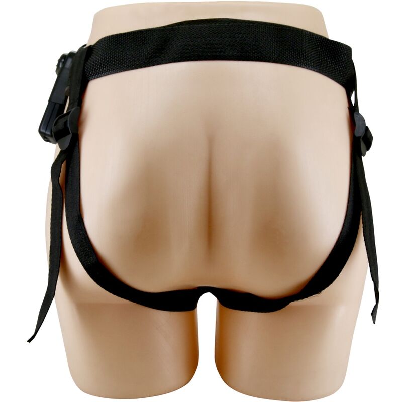 PRETTY LOVE - MARION UNIVERSAL SLIP HARNESS MIT VIBRIERENDEM DILDO 19 CM BRAUN