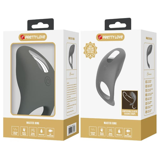 PRETTY LOVE - GEMMA ANNEAU VIBRATEUR AVEC MEMOIRE GRIS