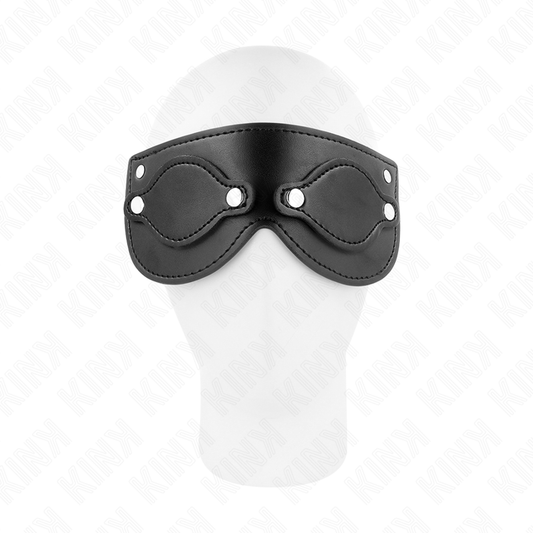KINK – LEDERMASKE MIT ABNEHMBAREN AUGENPADS 22 x 9 CM