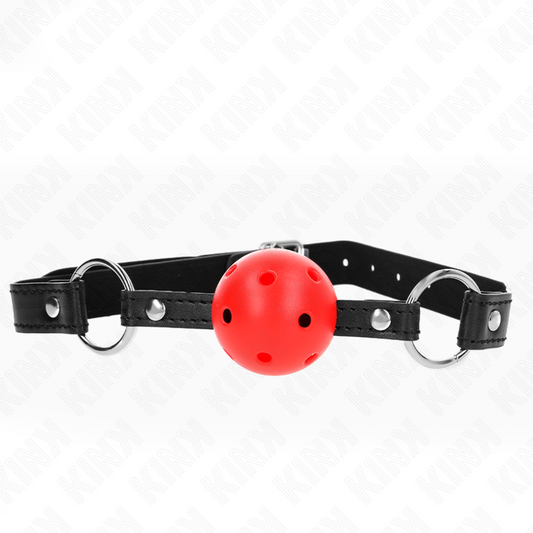 KINK - ROTER HOHLBALL 4,5 CM Knebel MODELL 1 63,5 X 2 CM