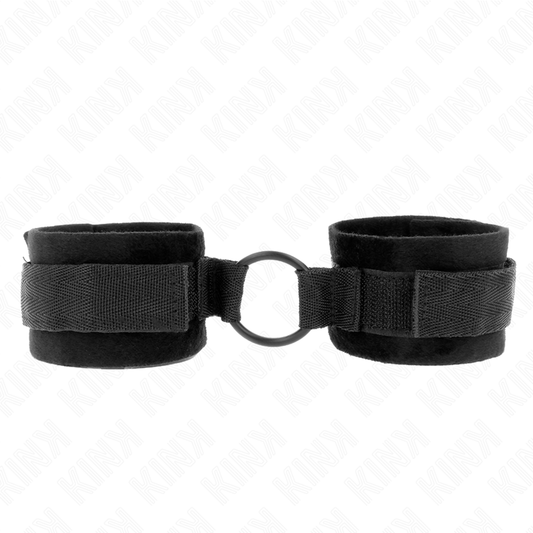 KINK - BEGINNER CUFF FELL 25 CM MIT O-RING 4 CM SCHWARZ VERSTELLBAR 15-25 CM