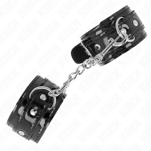 KINK – VERSTELLBARE GLÄNZENDE NEOPREN-MANSCHETTEN 17-24 CM X 4,5 CM