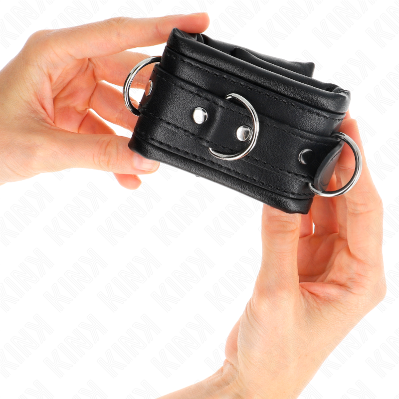 KINK – SCHWERE HANDGELENKSTÜTZE, MIT SCHWARZEM FELL GEFÜTTERT, VERSTELLBAR 20–30 CM X 6 CM