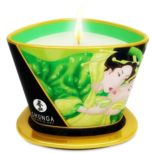 SHUNGA – MINI CARESSE MIT T GRÜNE MASSAGEKERZE 170 ML
