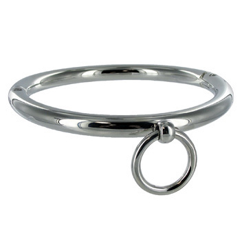 HARTES METALL – BDSM-HALSKETTE MIT RING 18CM