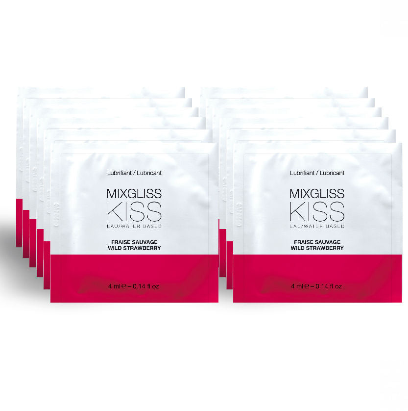 MIXGLISS - SCHMIERMITTEL AUF WASSERBASIS ERDBEERGESCHMACK 12 EINZELDOSIS 4 ML