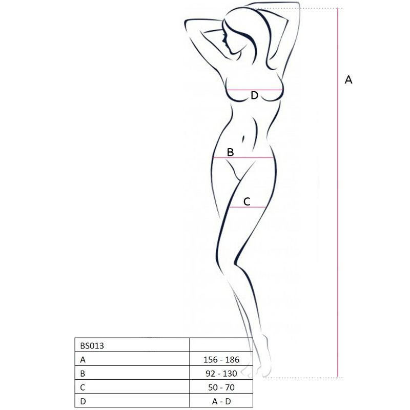 PASSION – DAMEN BS013 WEISSER BODYSTOCKING, EINE GRÖSSE