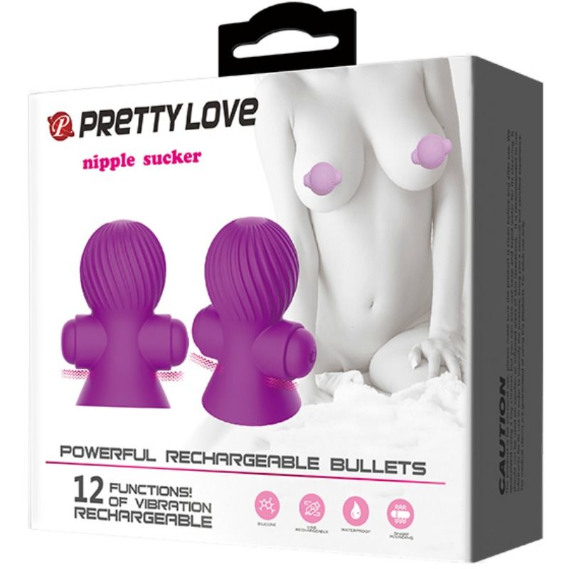 PRETTY LOVE - NIPPELSTIMULATOREN 12 VIBRATIONSMODI FLIEDER