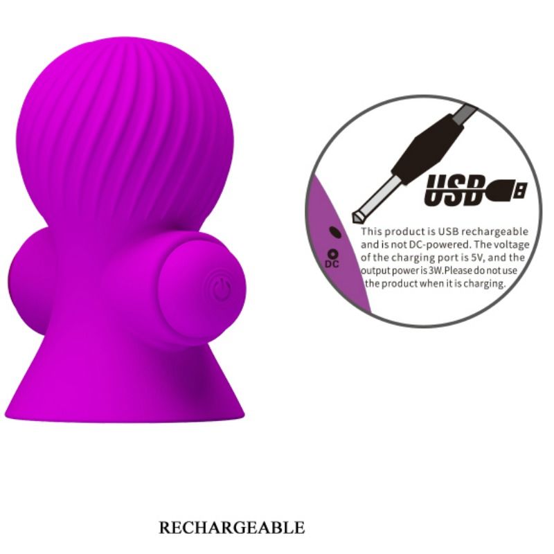 PRETTY LOVE - NIPPELSTIMULATOREN 12 VIBRATIONSMODI FLIEDER