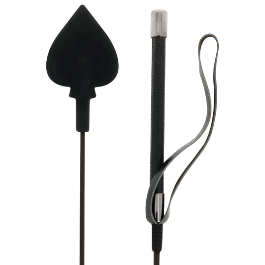 DUNKELHEIT - SCHWARZE SILIKONPEITSCHE 60CM
