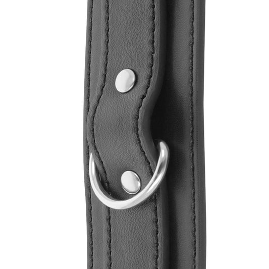 DARKNESS – SCHWARZE VERSTELLBARE HANDSCHELLEN MIT DOPPELTEM VERSTÄRKUNGSBAND