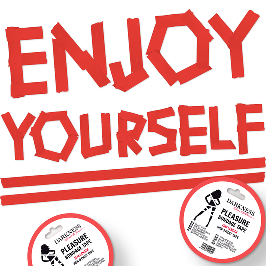 DARKNESS - ROTES, NICHT KLEBENDES BONDAGEBAND 15 M