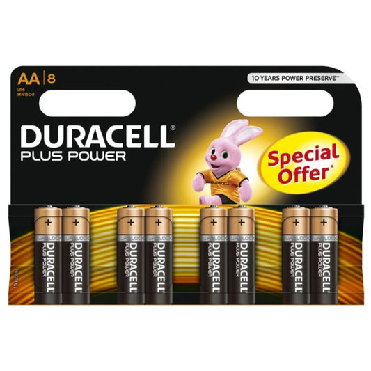 DURACELL - PLUS POWER AA LR6 BATTERIE 8 EINHEITEN