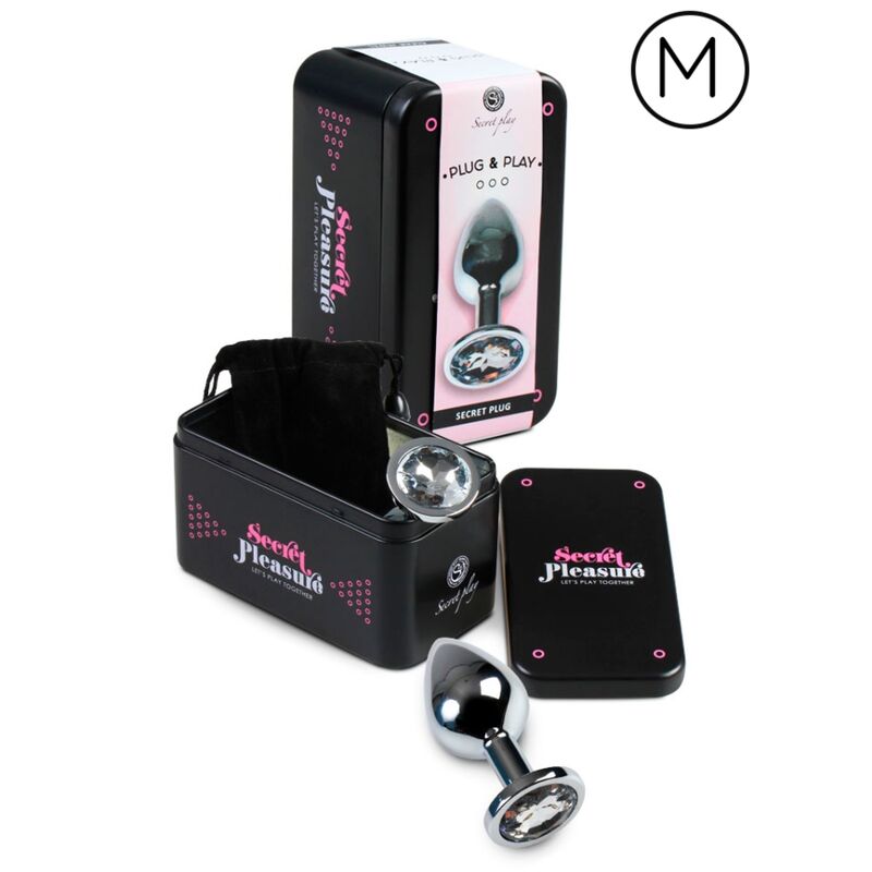 SECRETPLAY - TRANSPARENTER ALUMINIUM-ANALSTECKER 7CM