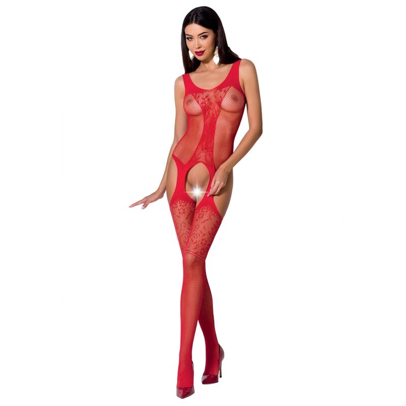PASSION - DAMEN BS072 BODYSTOCKING EINE GRÖSSE SCHWARZ