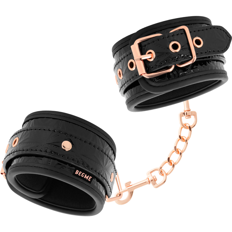 BRACELETS DE CHEVILLES CUIR VEGAN NOIR