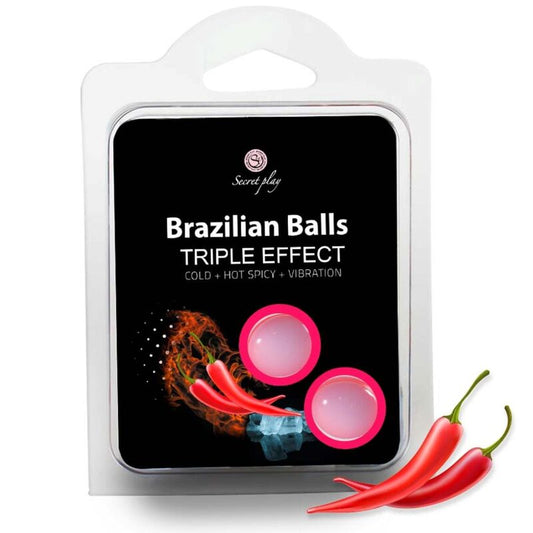 SECRETPLAY - SET AUS 2 BRASILIANISCHEN BÄLLEN MIT DREIFACHEM EFFEKT