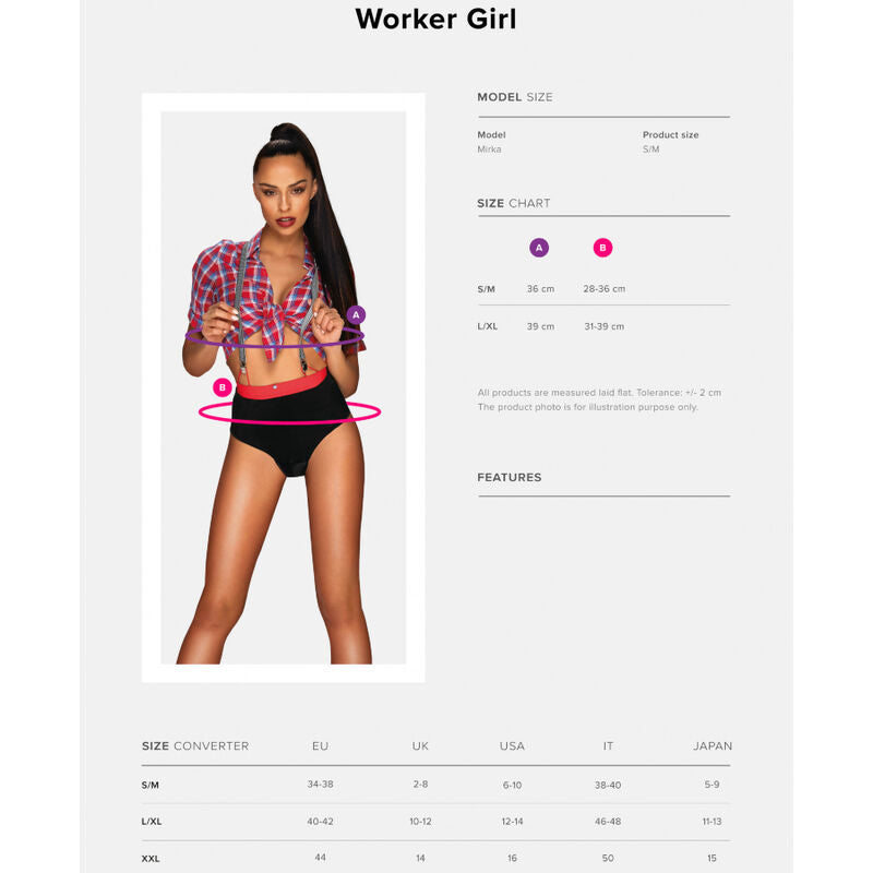 OBSESSIVE – SEXY ARBEITER-MÄDCHENKOSTÜM S/M